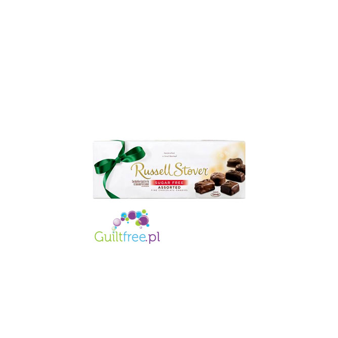 Russel Stover Sugar Free Assorted Fine Chocolate Candies - A mixture of sugar-free chocolate pralines with nuts, pastry or nouga