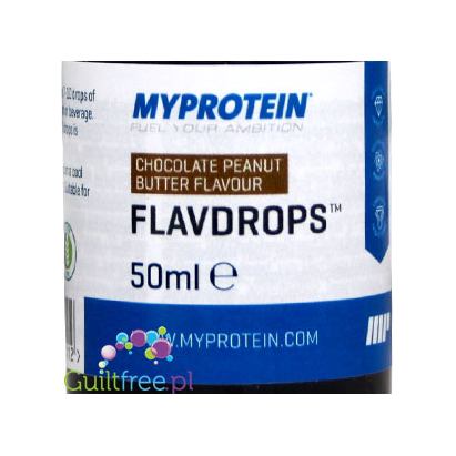 MyProtein Flavdrops liquid chocolate peanut butter flavored with sweeteners - liquid chocolate-nutty nutty flavor with sweetener