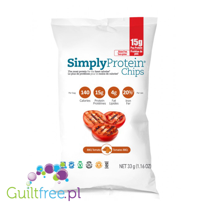 Simply Protein Wegańskie Chipsy Proteinowe Chilli 15g białka