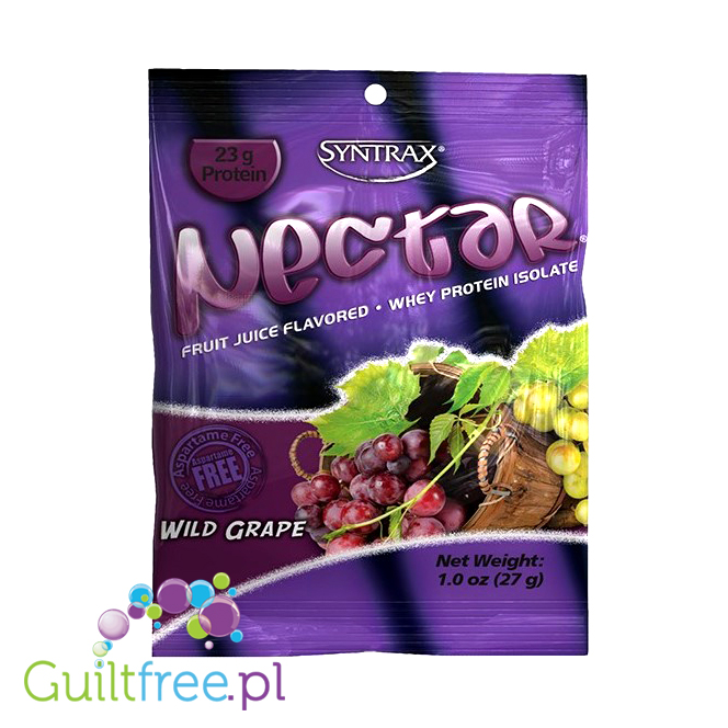 Syntrax Nectar Grab N Go Wild Grape Juice Flavored Whey Protein Isolate 