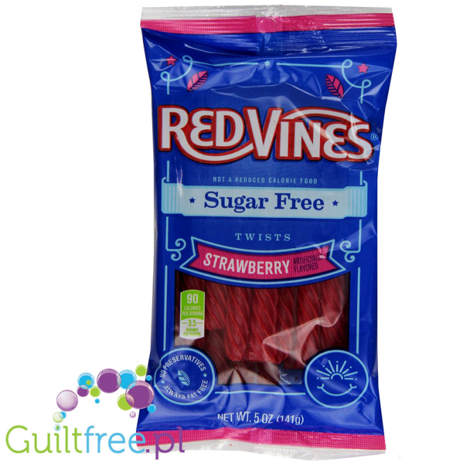 Red Vines Sugar Free Licorice Twists - Strawberry flavor gels