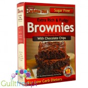 Doctor's CarbRite Diet Sugar Free extra rich & fudgy Brownies easy bakinx mix with chocolate chips - Ready-made mixture for choc