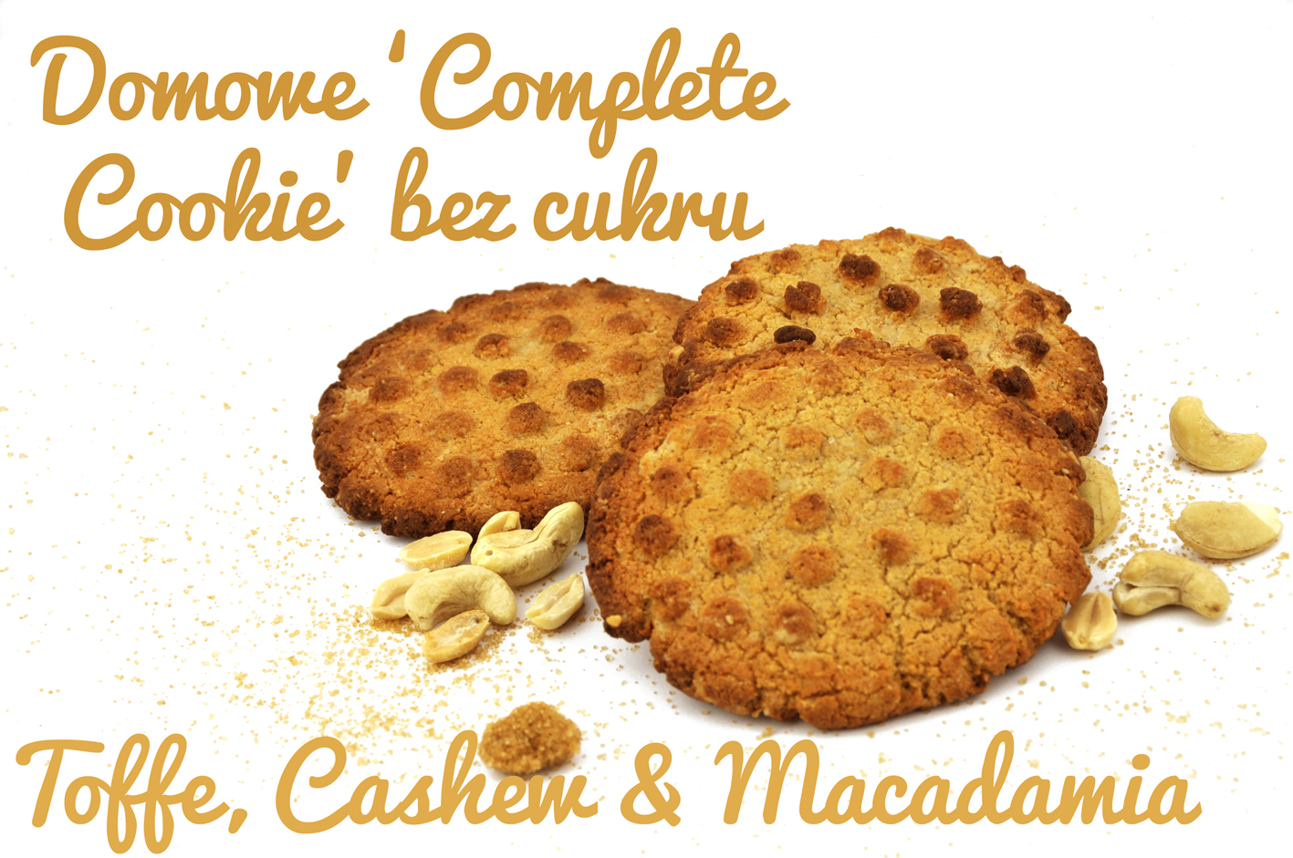 Ciastka białkowe z masła cashew i macadamia – bez cukru, bez glutenu