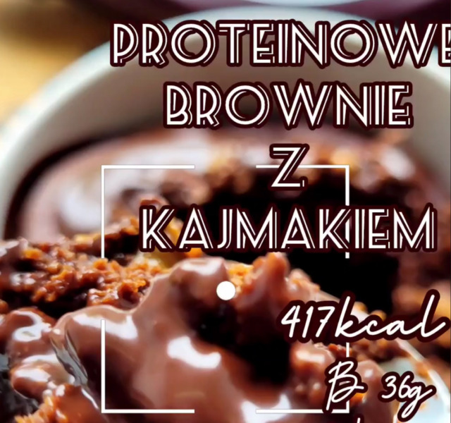 Proteinowe brownie z kajmakiem