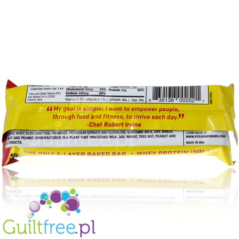 FortiFX Chef Robert Irvine's Fit Crunch Peanut Butter Naturally Flavored Baked Protein Bar - Baked peanut butter protein bar, fl