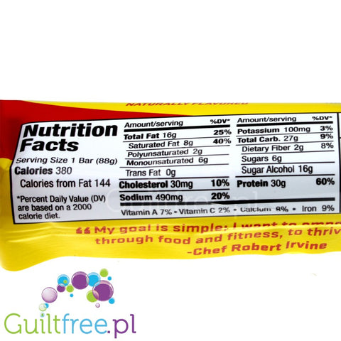 FortiFX Chef Robert Irvine's Fit Crunch Peanut Butter Naturally Flavored Baked Protein Bar - Baked peanut butter protein bar, fl