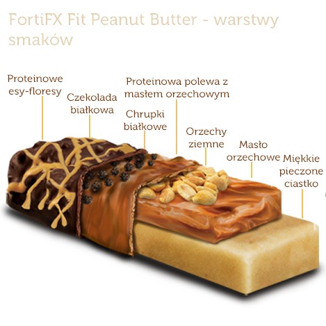 FortiFX Chef Robert Irvine's Fit Crunch Peanut Butter Naturally Flavored Baked Protein Bar - Baked peanut butter protein bar, fl