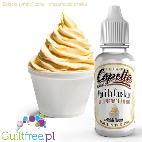 Capella Flavors Vanilla Custard Flavor Concentrate - Concentrated flavored food without sugar and fatty: vanilla cream