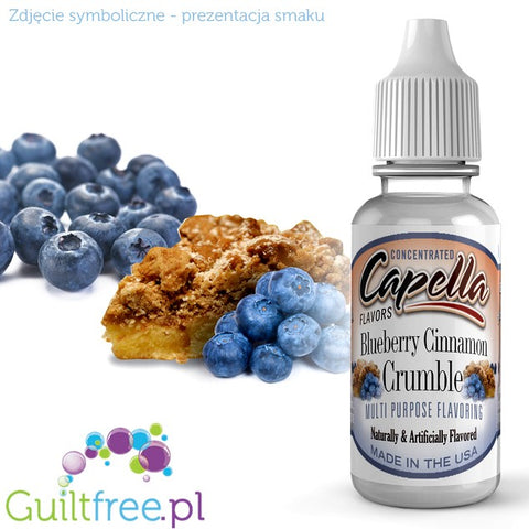 Capella Flavors Blueberry Cinnamon Crumble Flavor Concentrate - Concentrated sugar-free and fat-free food flavors: crisp berry w