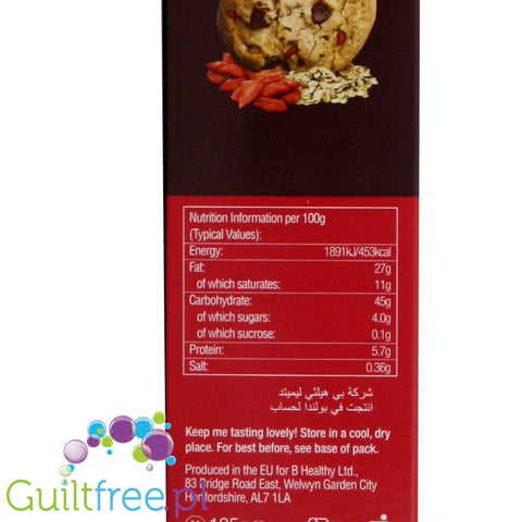 Diablo Cookies with corn & oat flakes with gooseberry