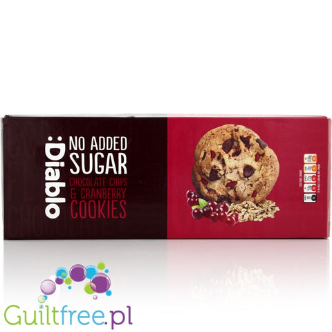 Diablo no sugar added Cookies with corn & oat flakes and cranberry