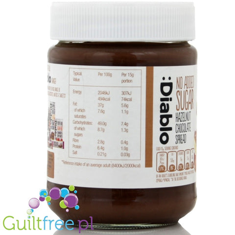 Diablo no sugar added - Chocolate-nutty cream without sugar