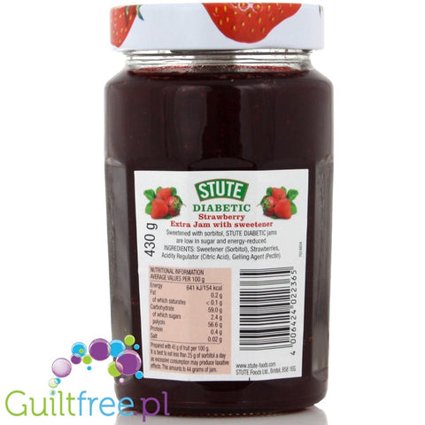 Stute Diabetic strawberry extra jam without sweetener