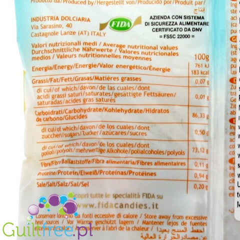 Le Bonelle Gelées senza zucchero, caramella morbida gelées con edulcoranti ai gusti di frutta - gluten-free lemon and tangerine-