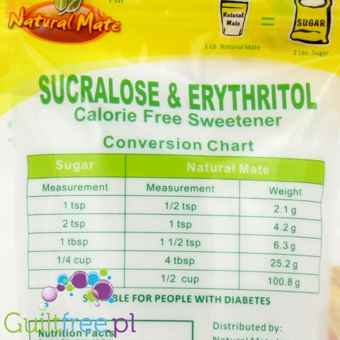 Natura Mate Sucralose & Erythritol Calorie Free Sweetener