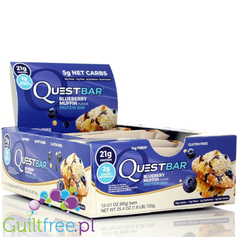 Quest Protein Bar Blueberry Muffin Flavor