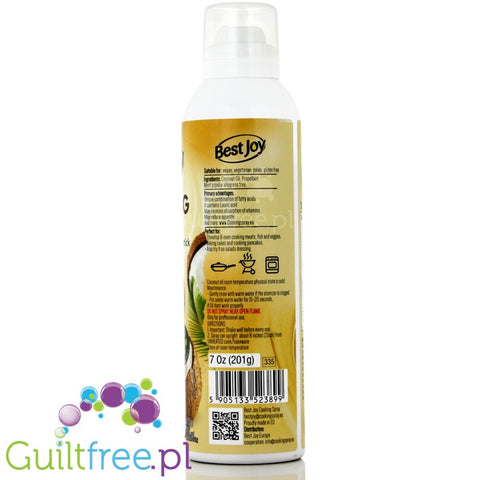 Best Joy Coconut Cooking Spray for frying meat, fish, eggs, grilling
