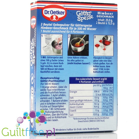 Dr. Oetker sugar-free, raspberry jelly