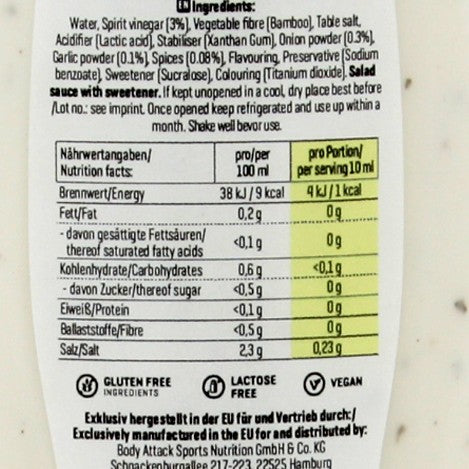 Body Attack Caesar Dressing - Caesar salad dressing, contains sweeteners