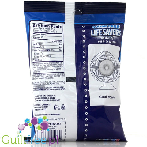 Lifesavers® Sugar Free Pepper Mint Peg Bag 2.75oz