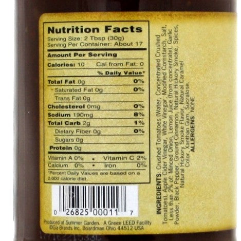 G. Hughes sugar free BBQ sauce Hickory 