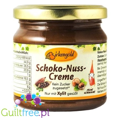 Birkengold vegan walnut-chocolate cream with no added sugar