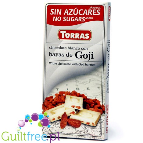 Torras White chocolate with Goji berries without added sugar
