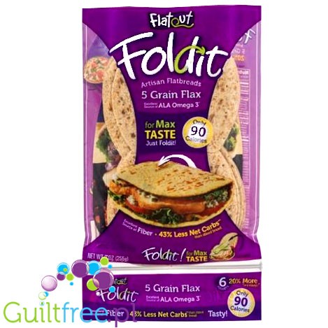 Flatout Bread Foldit Artisan Flatbreads 5 Grain Flax