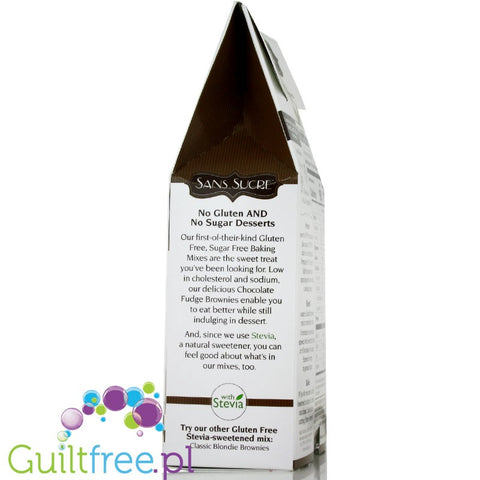 Sans Sucre Sugar Free, Gluten free Brownie Mix with Stevia