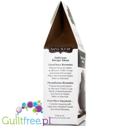 Sans Sucre Sugar Free, Gluten free Brownie Mix with Stevia