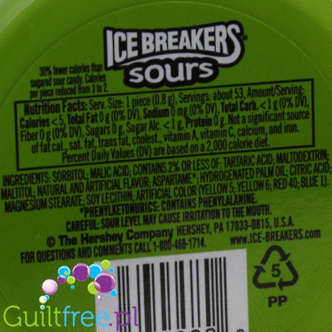 Ice Breakers Sours, green apple & watermelon sugar mints