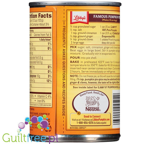 Libby's Canned Pumpkin Filling - 100% pure pumpkin