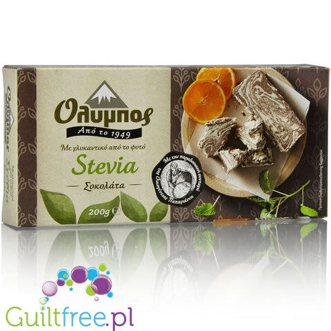 Olympos sugar-free halves with chocolate-flavored stevia
