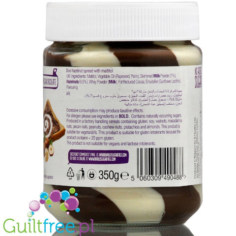 Diablo Duo Hazelnut & White Choco no sugar added spread