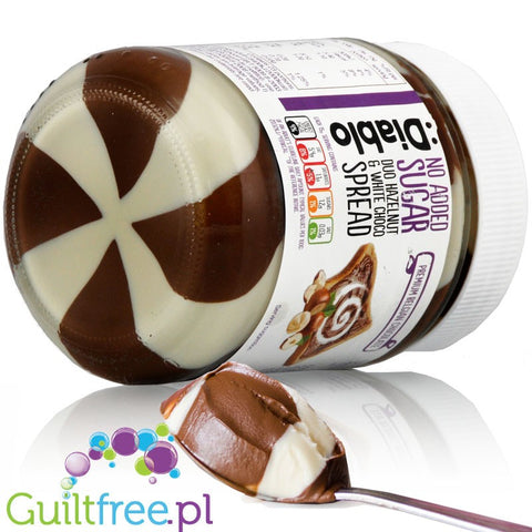 Diablo Duo Hazelnut & White Choco no sugar added spread