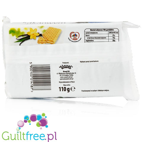 Wawel vanilla waffers no added sugar, 110g