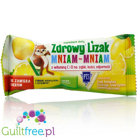 Healthy lollipop Yum-yum sweetened with xylitol and stew with dried lemons