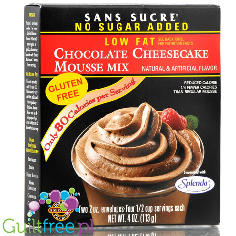 Sans Sucre  Chocolate Cheesecake 80kcal sugar free mousse