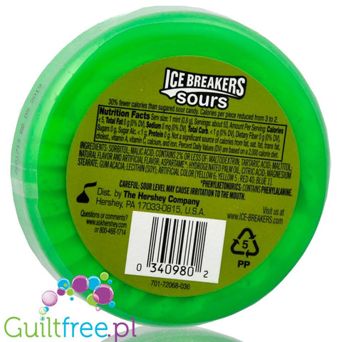 Ice Breakers Sours, green apple & watermelon sugar mints