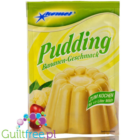 Komet, sugar free and sweetners free Banana pudding