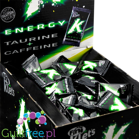 Klet's sugar free gum with taurine and coffeine