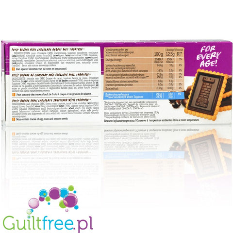 Tagatesse petit buerre with dark chocolate, with tagatose