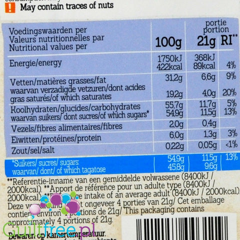 Tagatesse milk chocolate with tagatose