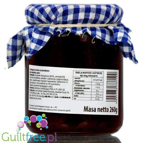 Sad Danków, no sugar added organic strawberry jam