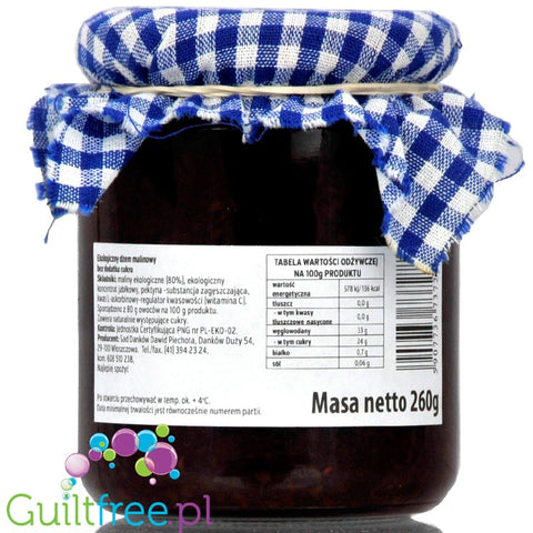 Sad Danków, no sugar added organic blueberry jam
