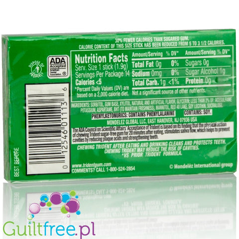 Trident Gum Watermelon sugar free chewing gum