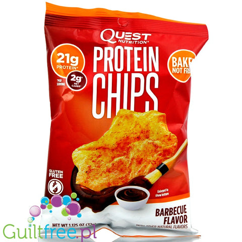 Baked Protein Chips from dried potatoes, BBQ -