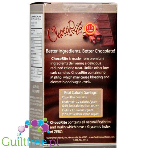 Healthsmart Chocorite all natural milk chocolate bar with stevia 5 x 28g