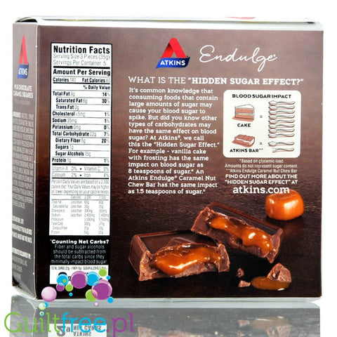 Atkins Treat Chocolate Milk Caramel Squares 