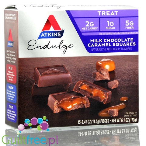 Atkins Treat Chocolate Milk Caramel Squares 
